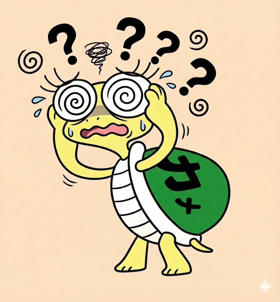 亀丸迷う-考える画像